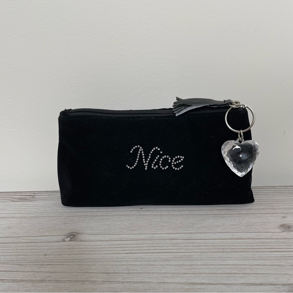 Naughty and Nice Jewel makeup bag zipper pouch NWOT